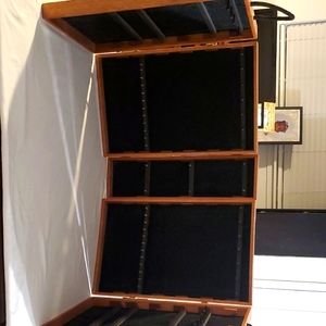 Wooden Jewelry Organizer with Black Interior